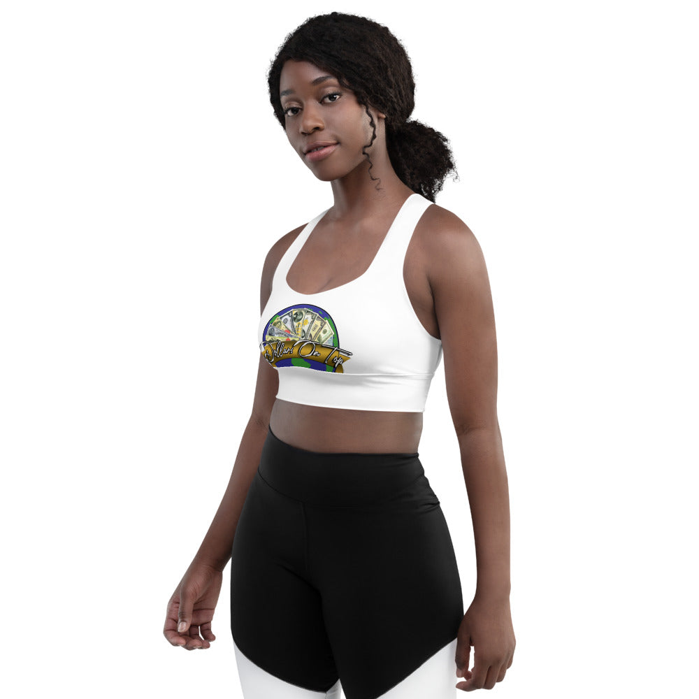 Dollars. On. Top Globe Edition Longline Sports Bra