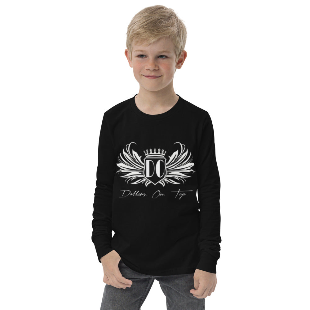 Dollars. On. Top  Wings Edition Youth long Sleeve Tee