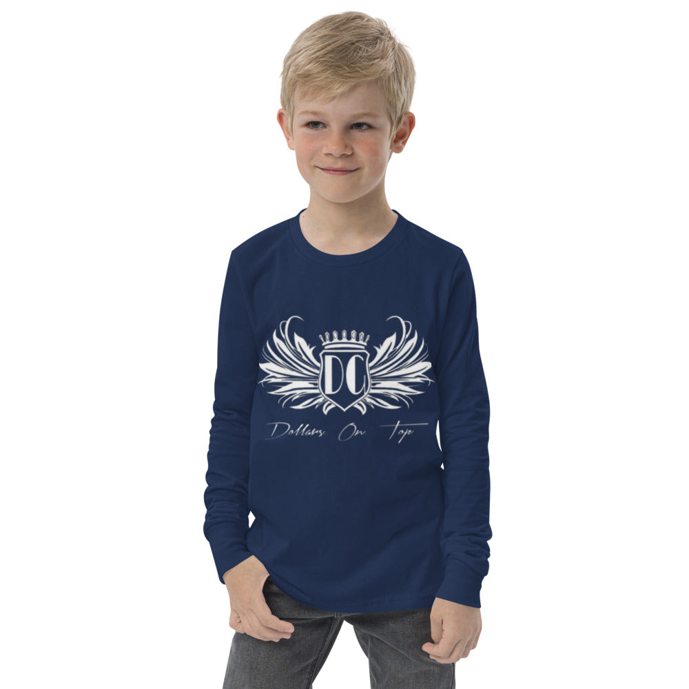 Dollars. On. Top  Wings Edition Youth long Sleeve Tee