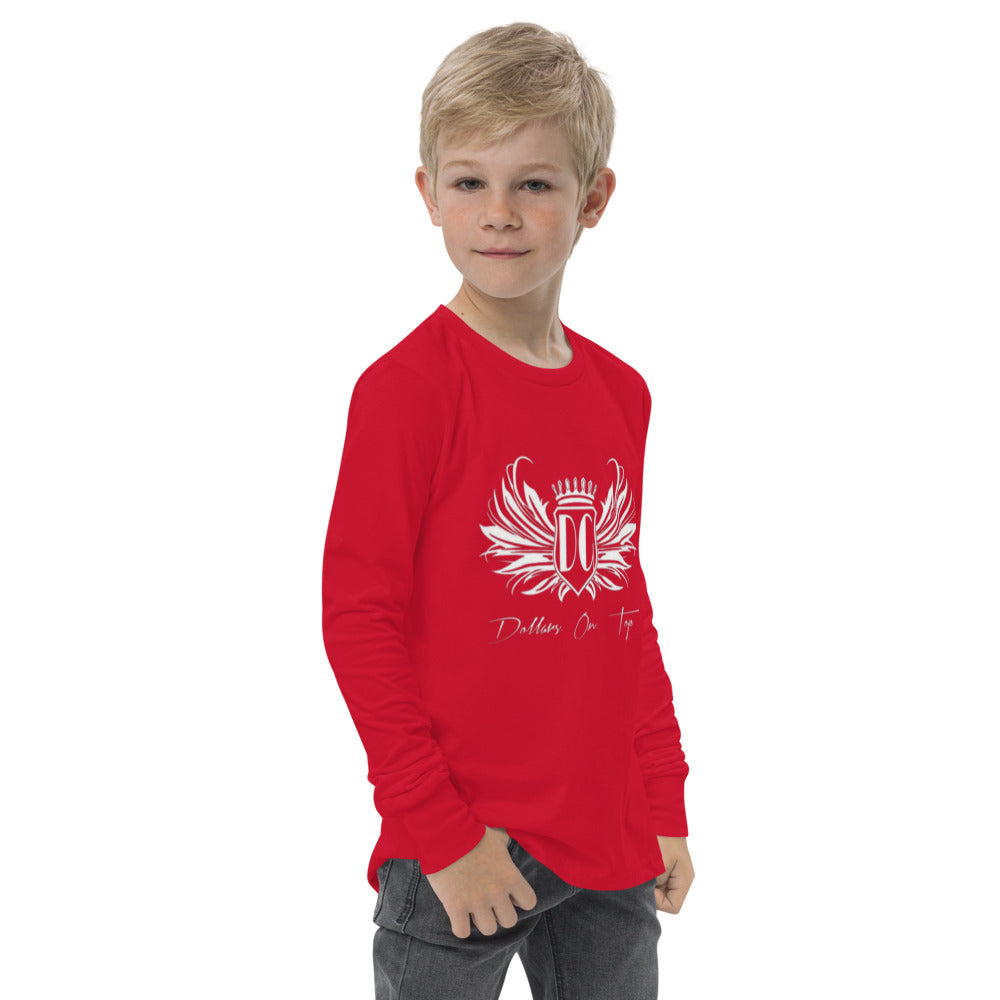 Dollars. On. Top  Wings Edition Youth long Sleeve Tee